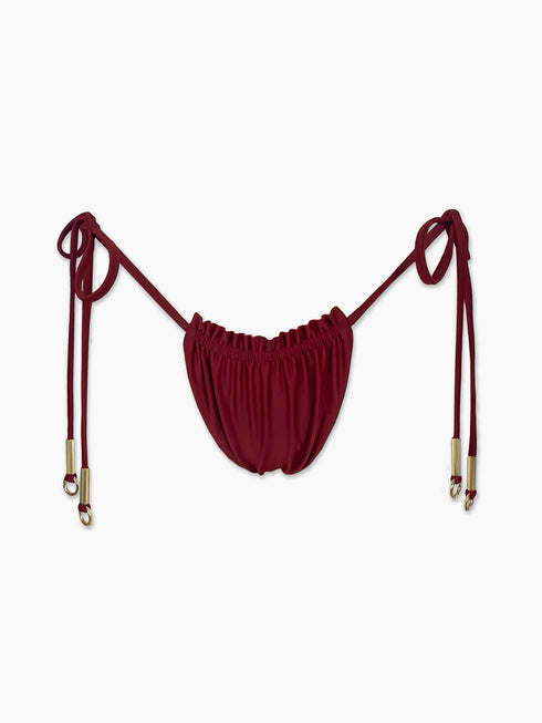 The Anita Ruffle Edge Bottom - Merlot